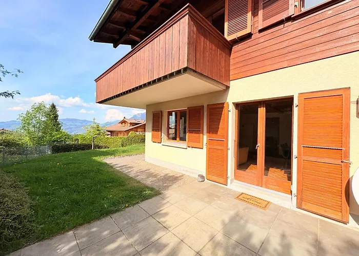 Alpine Chalet Apartment - Terrace & Mountain View Aeschi Bei Spiez fotoğrafı